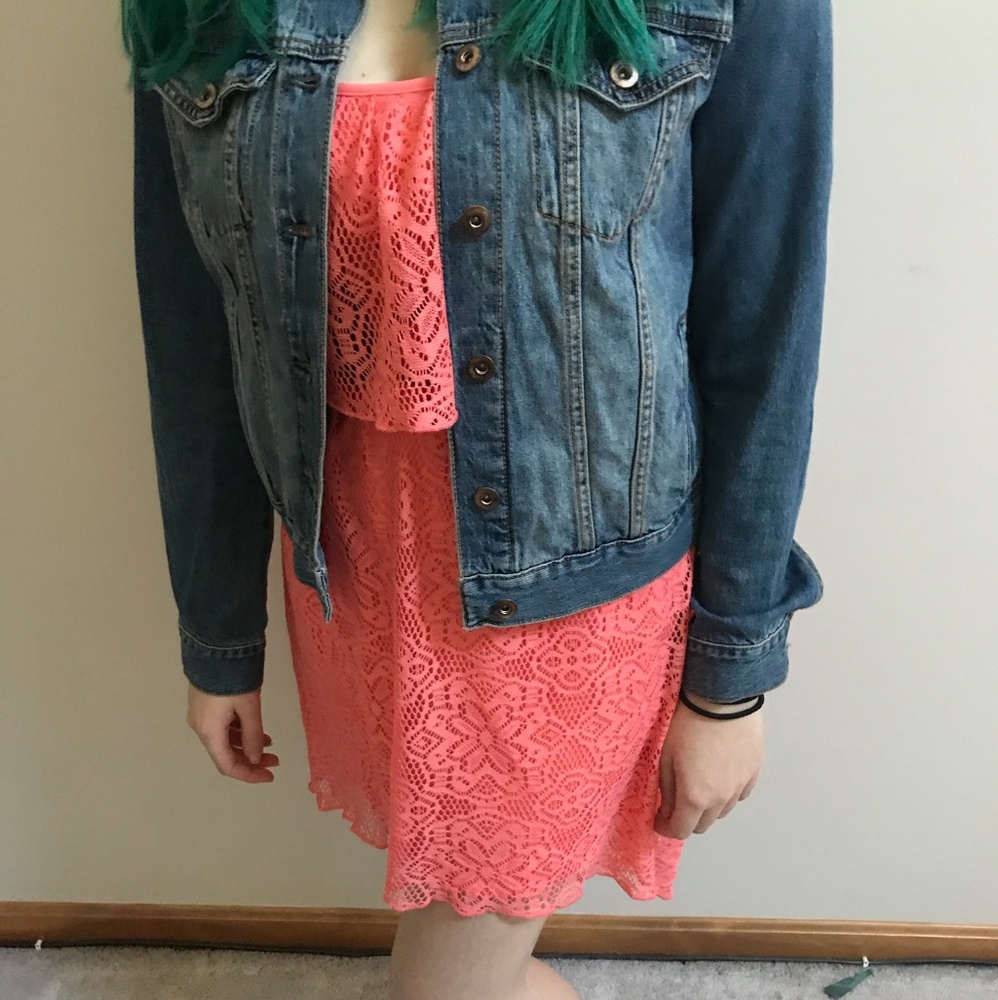 Baileyblue light coral high low dress